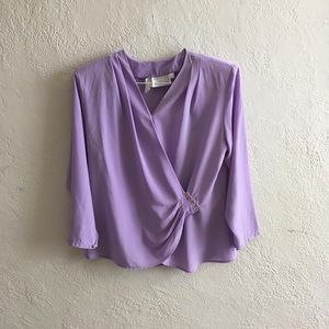 vintage 80s lavender blouse